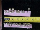 Vtg Lot Of 10 Pairs Screw/Clip On Earrings Signed Monet Double Textured Round — photo 8