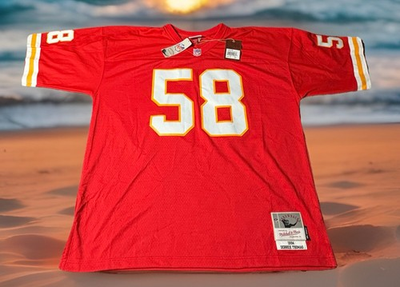 #ad MITCHELL amp; NESS KANSAS CITY CHIEFS 2XL DERRICK THOMAS JERSEY LEGACY $160 RETAIL $79.99