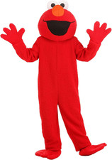 Officially Licensed Sesame Street Elmo Adult Costume Unisex Red Cartoon Hallow