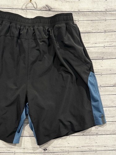 Soul Cycle Mens Active Shorts Sz L Black Lined Zip Pocket Bike Spin Gym Workout - Picture 18 of 19