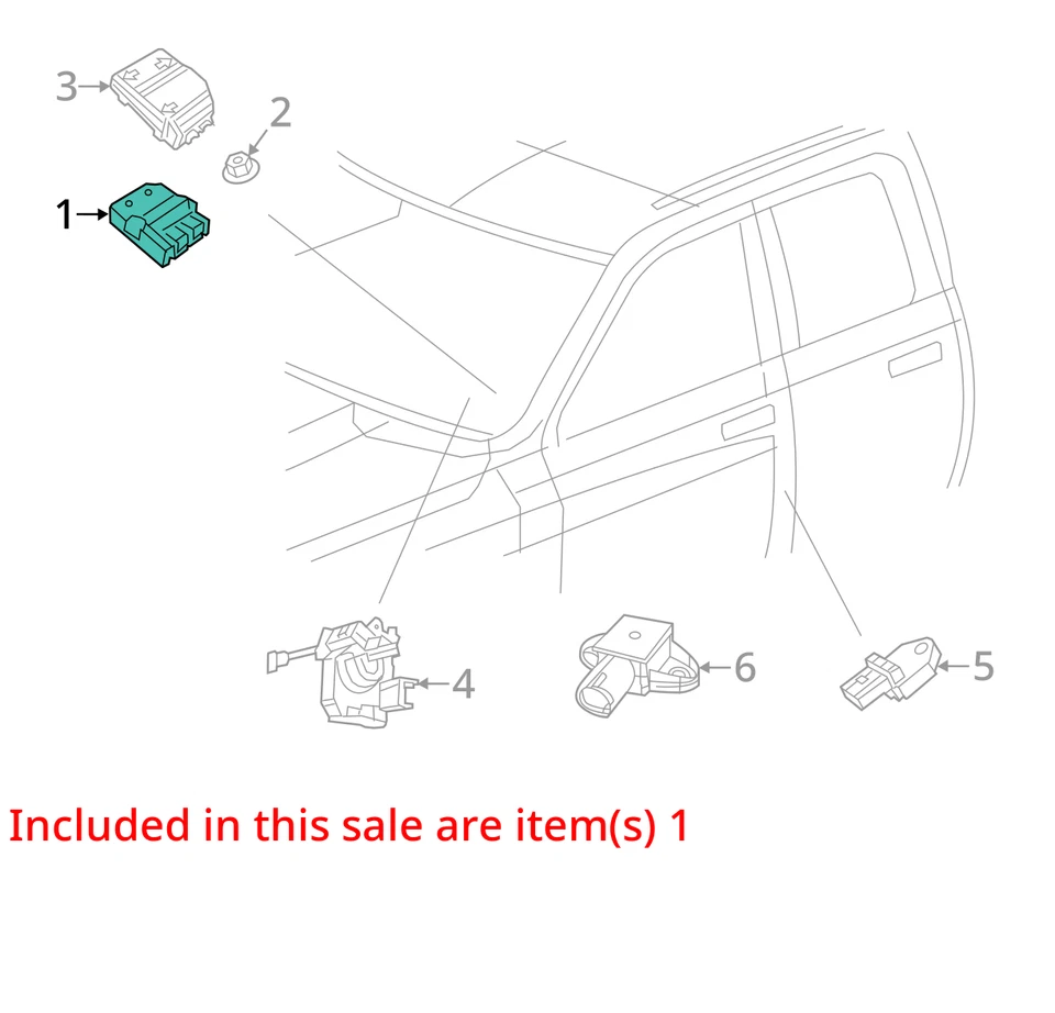 Dodge Ram 2500 2014 2015 2016 2017 2018 airbag airbag unidad de módulo de control OEM Foto 4 de 4