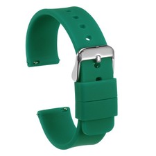 Silicone Watch Band 22mm Quick Release Soft Rubber Watch Strap Dark Green