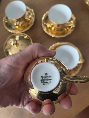 Seltmann Weiden Bavaria  Marie-Luise    vergolde.Mokka-/Kaffeeserv. (15-teilig)