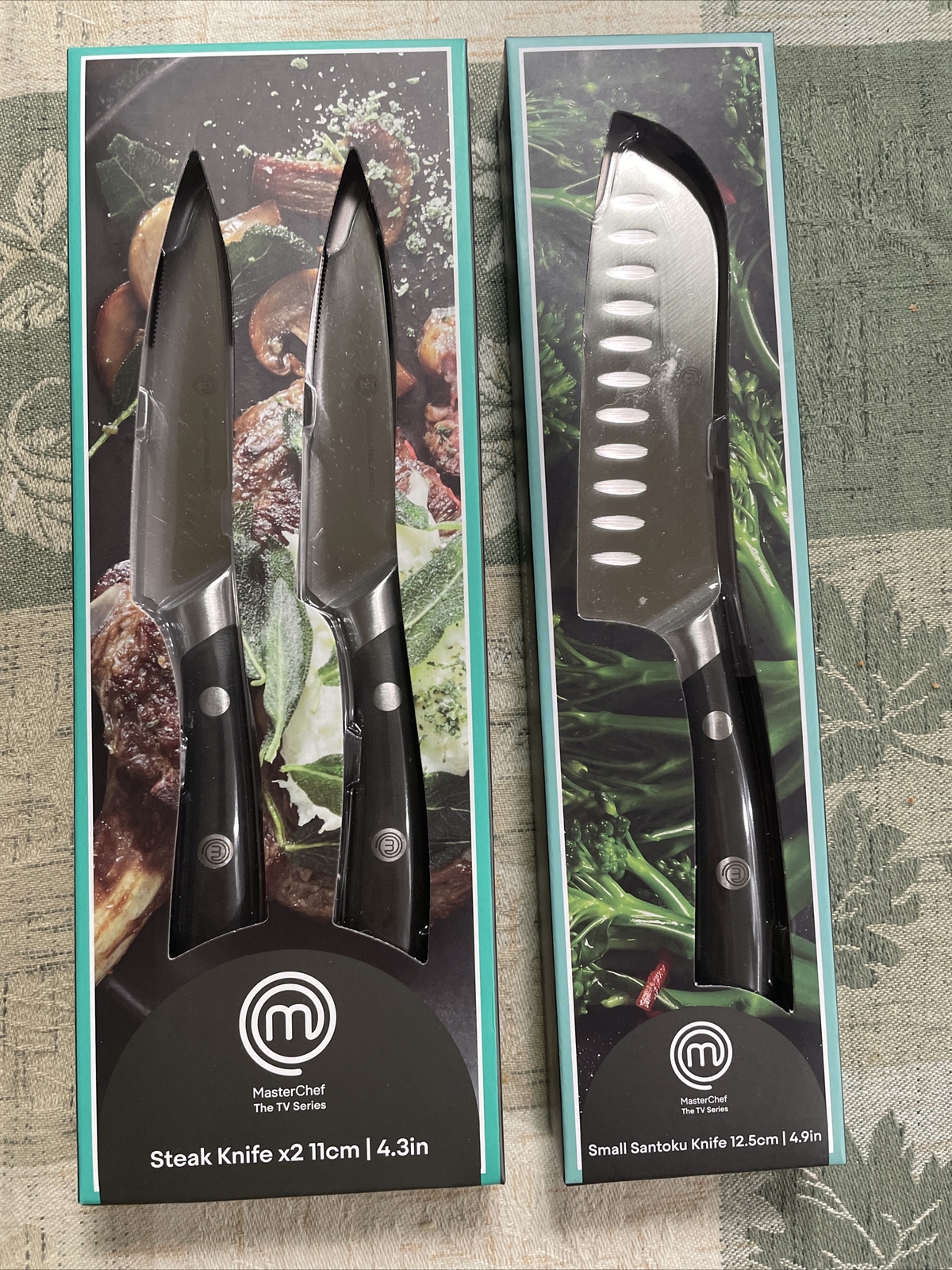 MasterChef Knives Steak Knife x2 Small Santoku Knife eBay