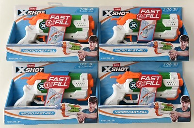 4 Pack * X-Shot Micro Fast-Fill Water Gun Blaster * 193052045508 ** Brand New **