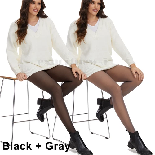 Medias de cintura alta Mujeres Pantys translúcidos falsos Medias térmicas - Bild 23 von 23