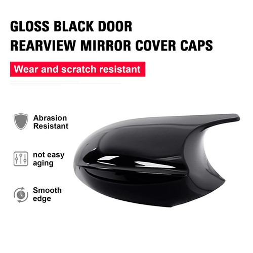 For BMW E90 E91 E92 E93 PRE-LCI Glossy Black M3 Style Side Rear Mirror Cover Cap - Picture 8 of 16