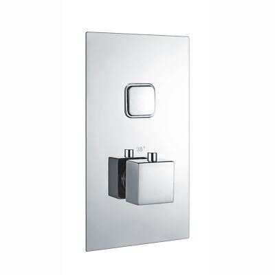 ENKI TSV001 Thermostatisch verdeckt Duschventil Druckknopf Einzelsteckdose Chrom