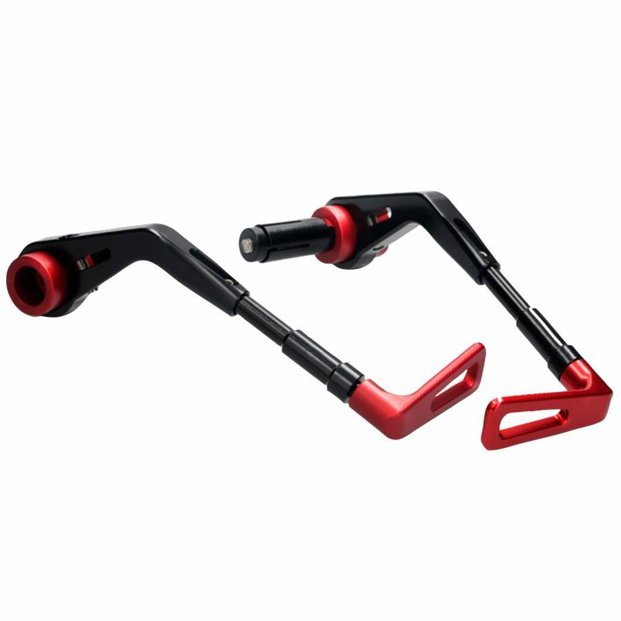 Protection de levier de frein Voca Racing CNC noir et rouge pour guidon de moto