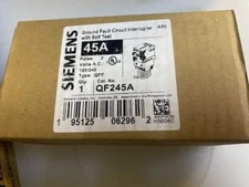 Siemens QF245A 2 Pole 45 Amp 120 240V AC  Type QPF Plug On GFCI GFI  Breaker
