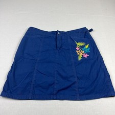 Fresh Produce Cruiser Skort FADE Blue Embroidered Shorts Comfort Coverage SMALL