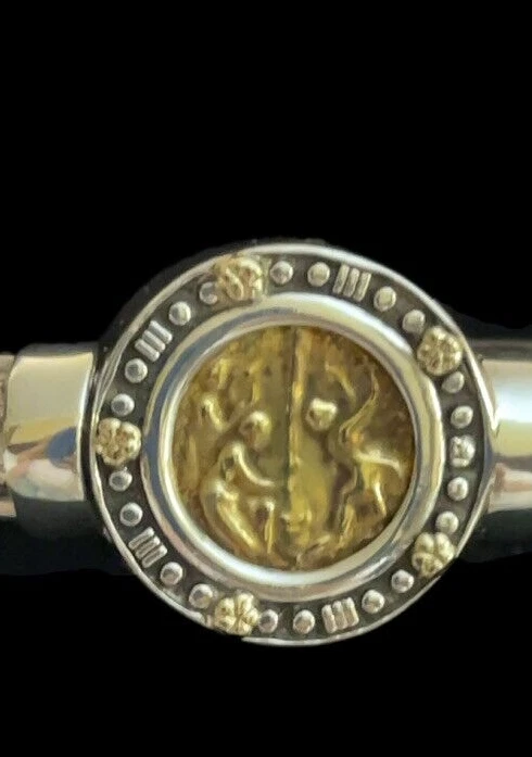 Tagliamonte 925 Sterling Silver and 14K Yellow Gold Hinged Bangle NWOT - Image 4 of 4