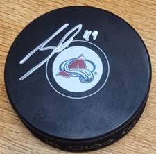Signed 8x10 SAMUEL GIRARD  Colorado Avalanche Hockey Puck w/COA