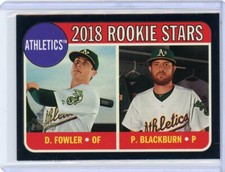 2018 Topps Heritage Baseball 2018 Rookie Stars Black #358 Dustin Fowler/P.Blackb
