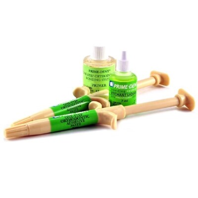 Prime Dent No Mix self cure one step orthodontic adhesive for brackets 2 Syr KIT
