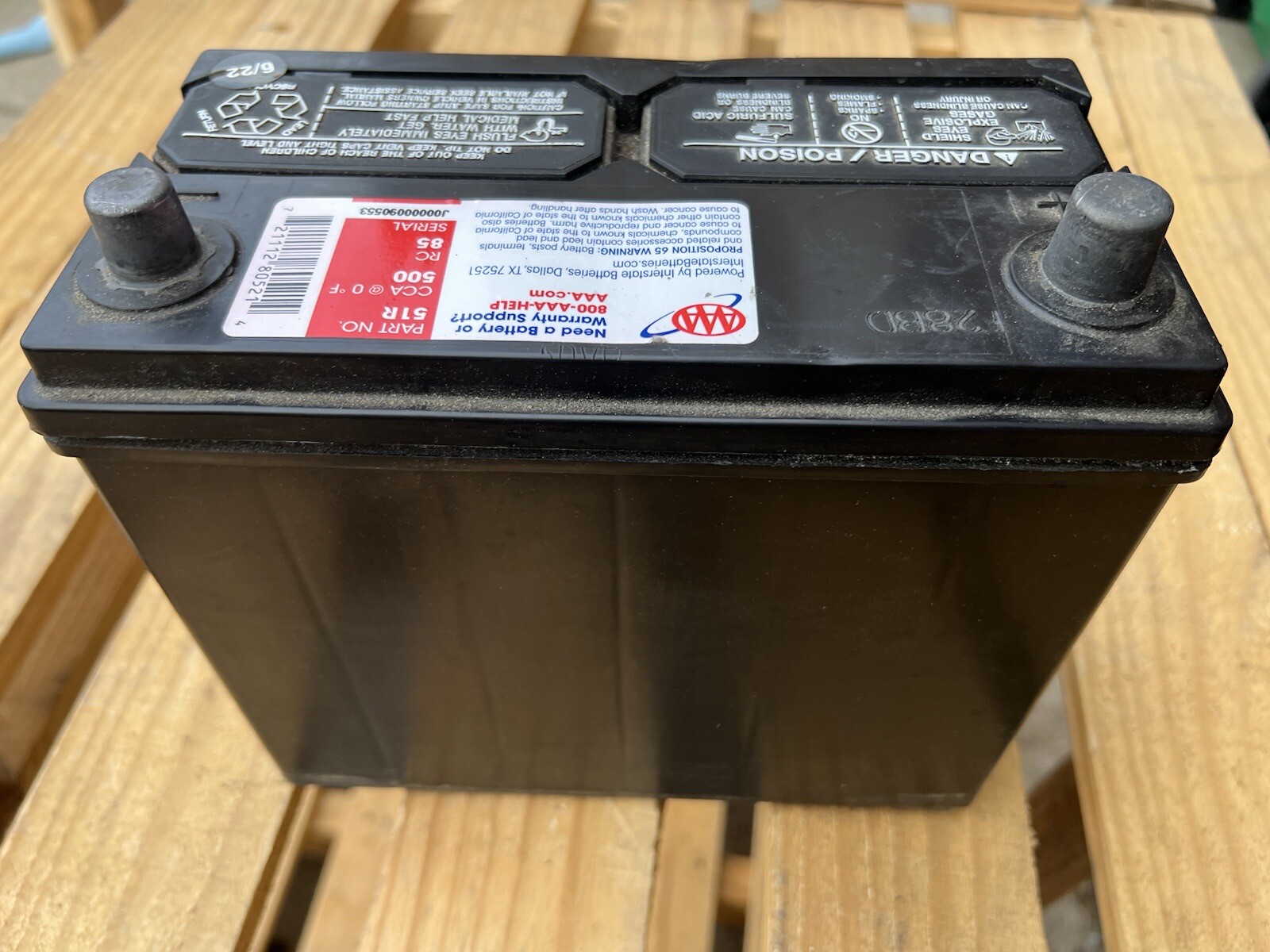 Good Used Car Battery AAA 51R 500 CCA 6/22 eBay
