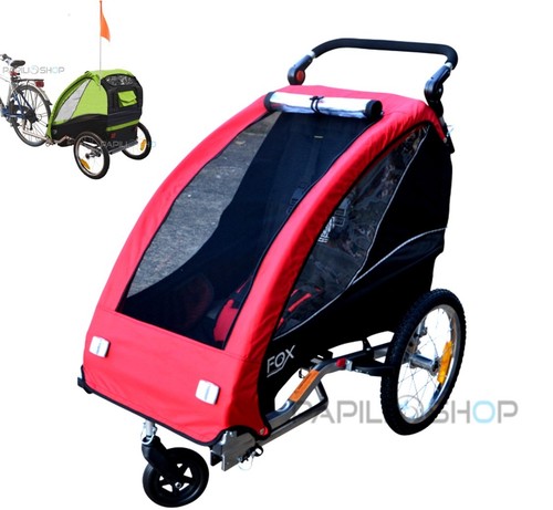 FOX Rimorchio passeggino carrello pieghevole per bici bicicletta bimbo  bambino x | eBay