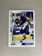 1992-93 Score Blues Hockey #327 Rich Sutter