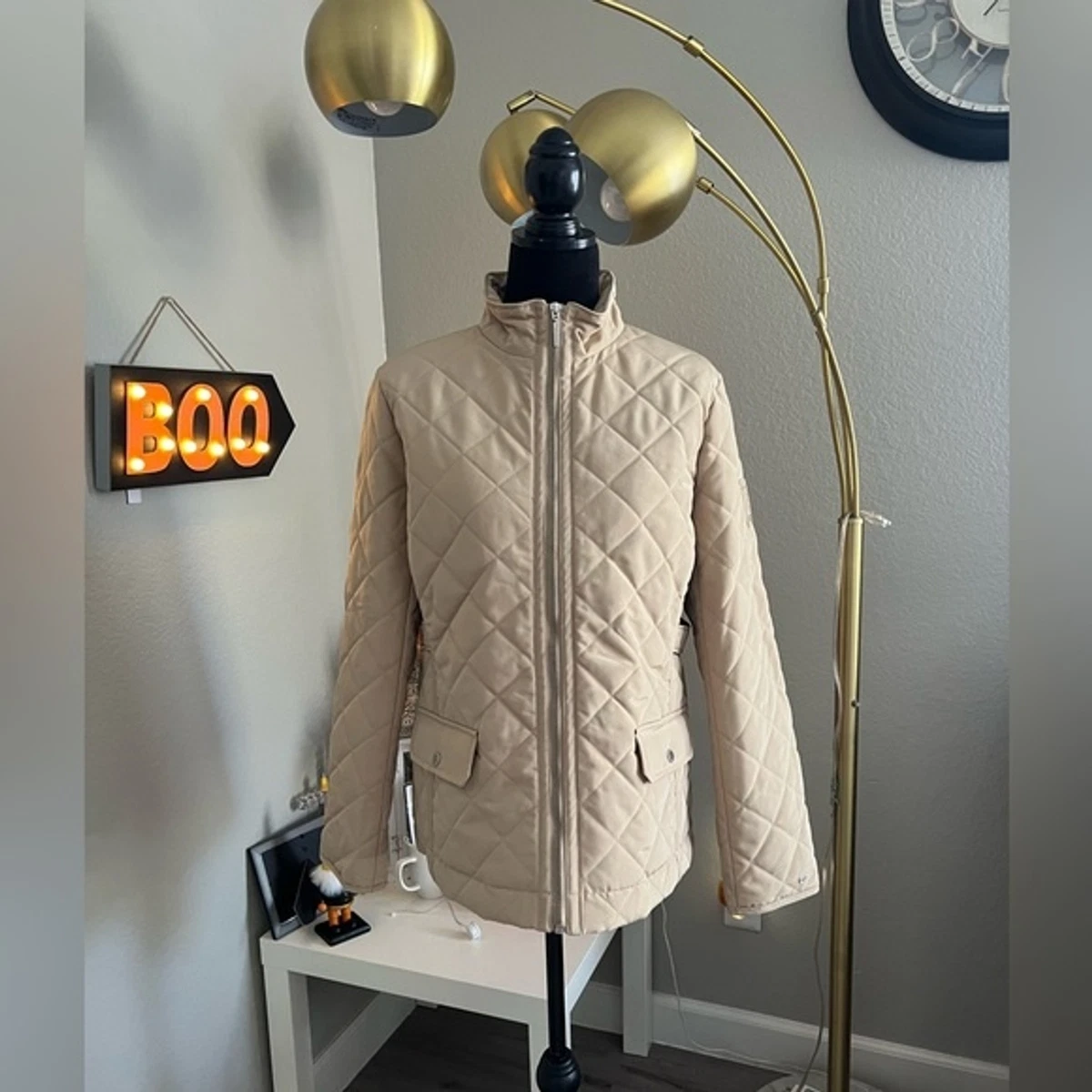 beige tommy hilfiger jacket