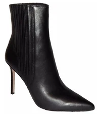 VERONICA BEARD Black Leather Heels Boots  Sz 8.5M NEW