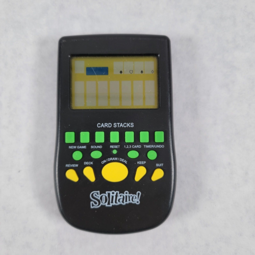 Solitaire elektronisches Handheld-Spiel getestet funktionsfähig mit Kartenstapeln - Bild 1 von 2