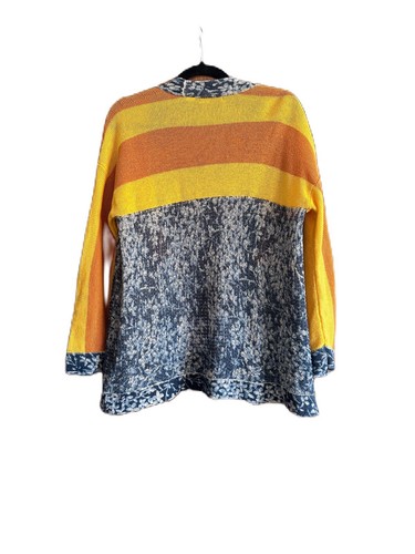 Anthropologie Maple Linen Blend Cardigan Mixed Print 3/4 Sleeve Sweater Size XS - Picture 2 of 4