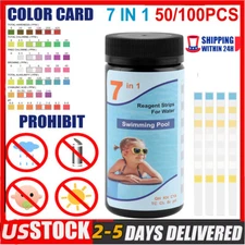 100/50pcs Chlorine Dip Test Strips Hot Tub SPA Swimming Pool PH Tester Paper US
