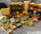 Vintage 1969 Fisher Price play family house #952 people accessories Huge 31pc