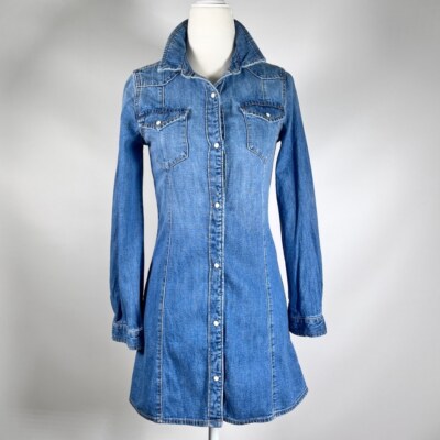 Girls Gap Denim Dress L Blue | eBay