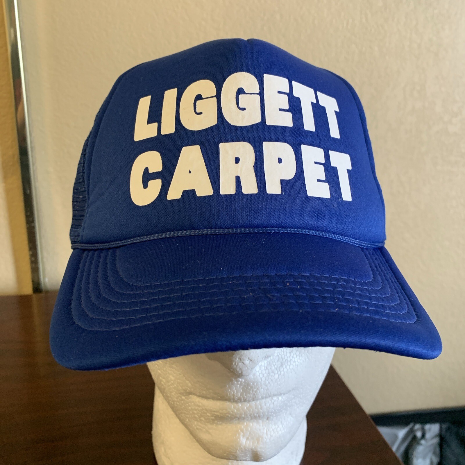 Liggett Carpet Enza trucker hat, snapback adjustable, meshback