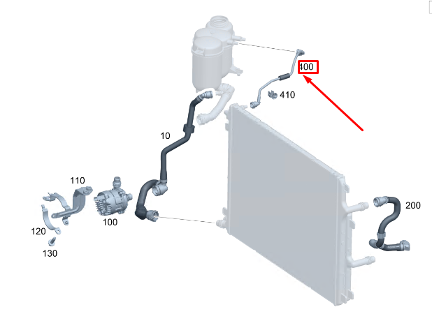 MERCEDES-BENZ C S206 Motor-Entlüftungsleitung A2065011301