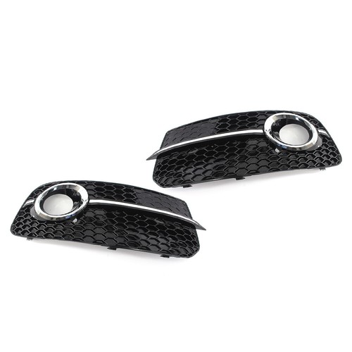 1 Pair Front Bumper Fog Light Grille Upgrade SQ5 Style Grill For AUDI Q5 2013-17 - Picture 5 of 11