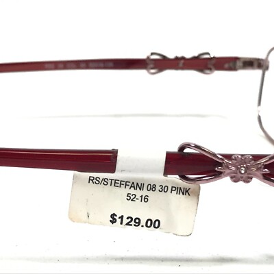 Roberto Steffani RSS 08 COL 30 Eyeglasses Frames Red Pink  display picture 3