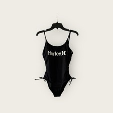 Hurley Swimsuit Black 1pc Swim One Piece Small Removable Cups
