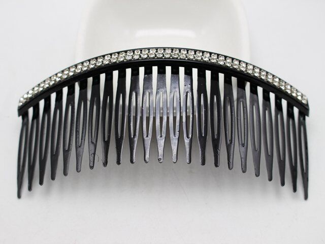 2pcs Bling Crystal Rhinestone Plastic Large Hair Clips Side Combs Pin 125mm YB10372