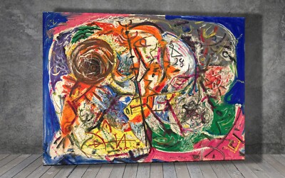 Jackson Pollock Ohne Titel LEINWAND GEMÄLDE KUNSTDRUCK 1887