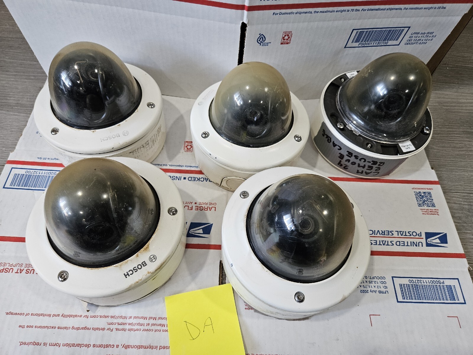 5- Bosch NWD 495V03 20P IP Flexidome Indoor Outdoor Vandal Proof Camera Lot Used