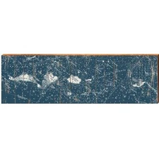 MILL WOOD ART Norwalk Islands Map Home Decor Art Print on Real Wood (9.5"x30")