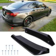 For Acura TLX TL RLX Rear Spats Glossy Bumper Splitter Diffuser Canard Spoiler