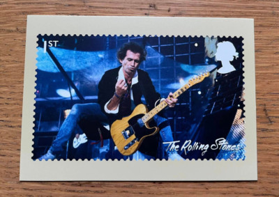 THE ROLLING STONES, KEITH RICHARDS 1995, Royal Mail stamp issue POSTCARD 2022