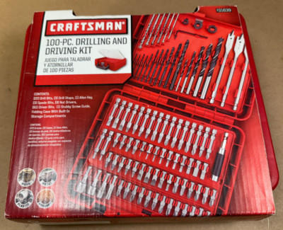 Craftsman 100 Piece Drill & Drive Set with Carrying Case 31639 Drilling NEW!