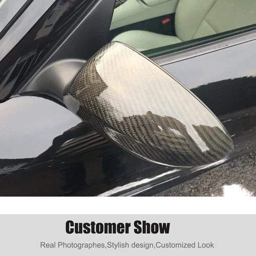Carbon Fiber Side Rearview Mirror Covers Caps Add-On For BMW E85 Z4 2002-2008 - Picture 7 of 12