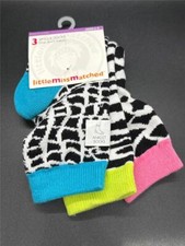 Little Mismatched ankle socks 6-8 Cheetah Print Colorful fun pack of 3 NWT