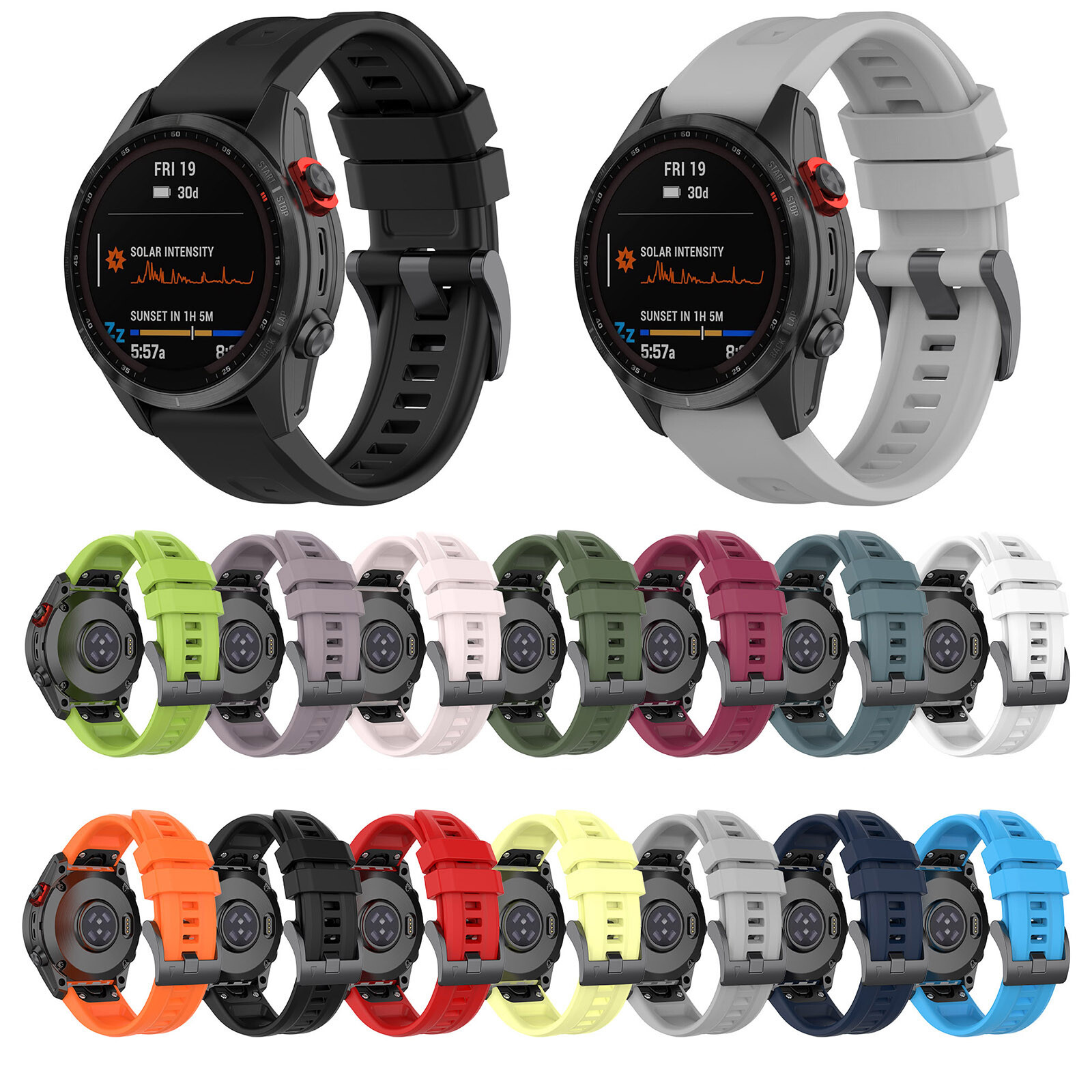 20MM Uhrenarmband Silikonarmband für Garmin Fenix 7S7S SolarInstinct 2S  Teile | eBay