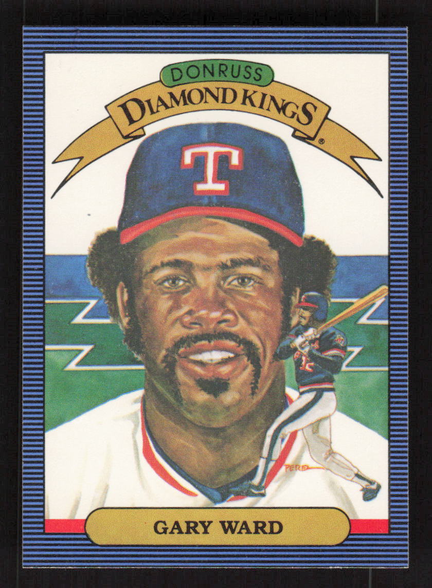 1986 Donruss Diamond Kings #20 Gary Ward Texas Rangers