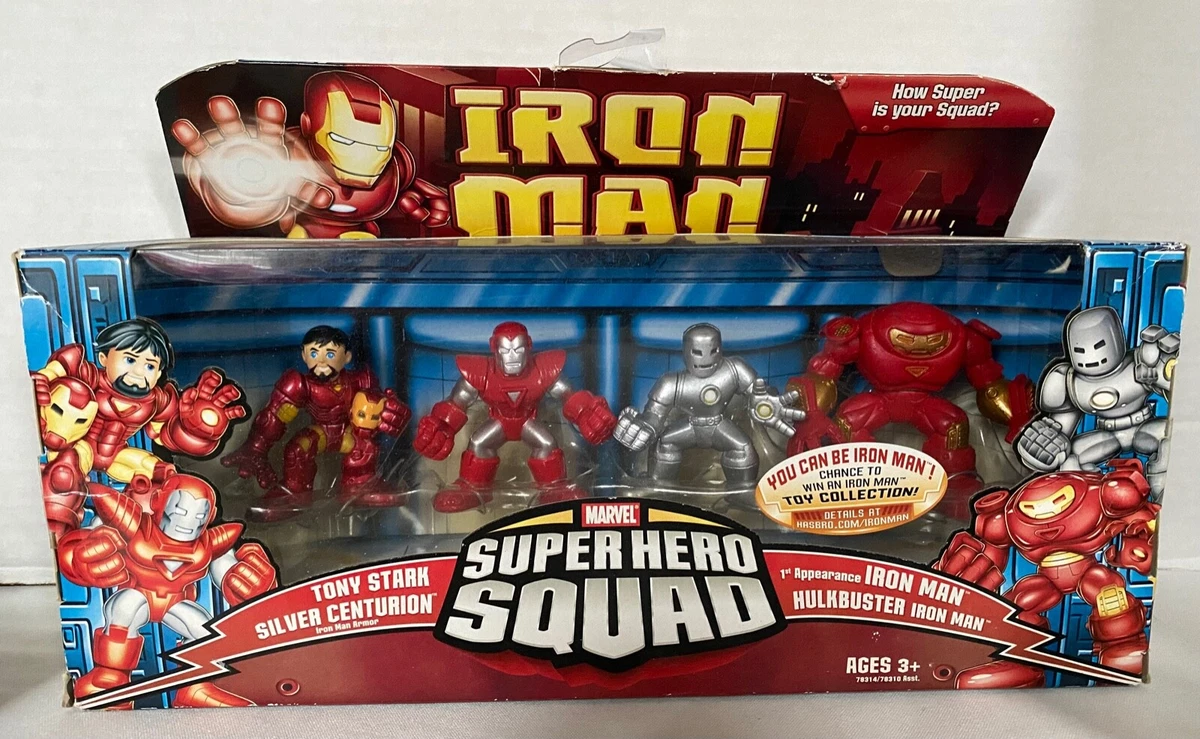 Marvel Superhero Squad - Veicolo Da Battaglia Hover Car Con Action Figure Di Iron Man E Nick Fury