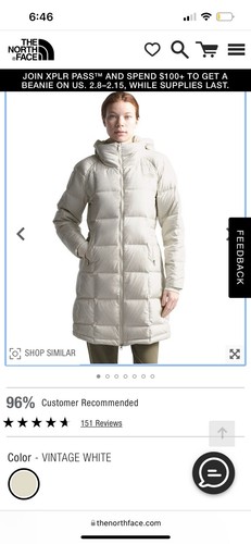 $299 NORTH FACE ACROPOLIS DOWN HOODED 