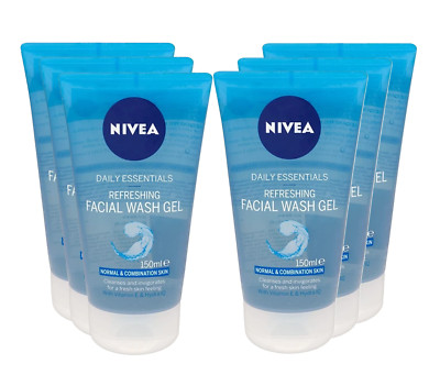 Beiersdorf Nivea Daily Essentials Refreshing Facial Wash Gel 5.07 Oz Set of 6