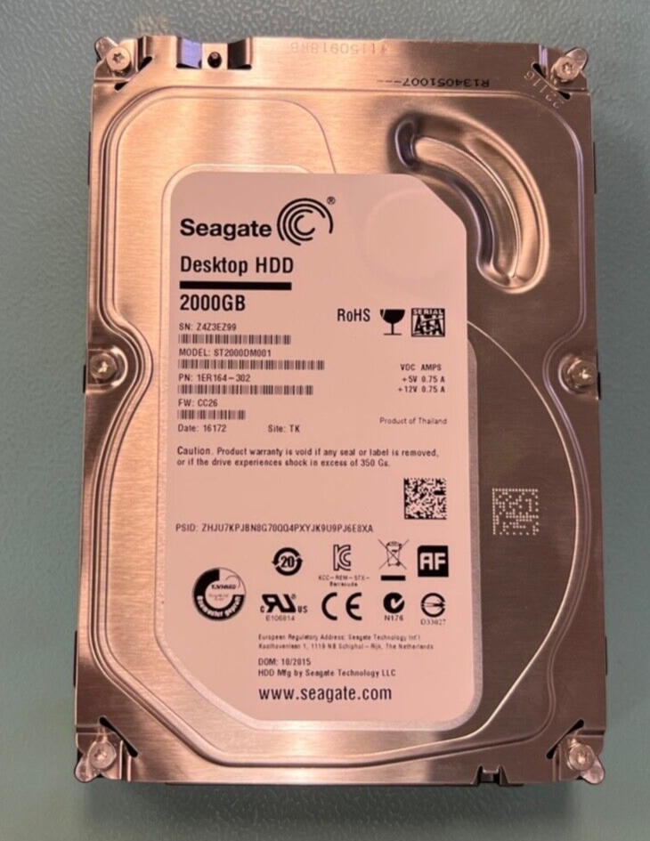 Seagate 2TB HDD 2台セット 本体 Seagate - 2TB Internal Serial ATA Hard Drive for Desktops | eBay