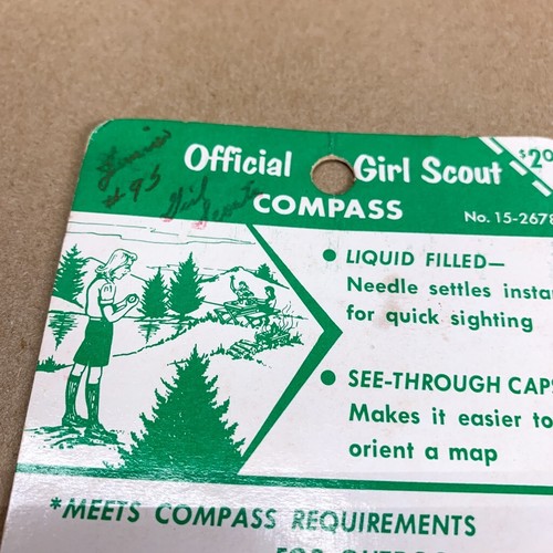 Official Girl Scout Compass 2 Vintage Taylor Instruments 15-2678 Liquid Filled - Picture 2 of 19